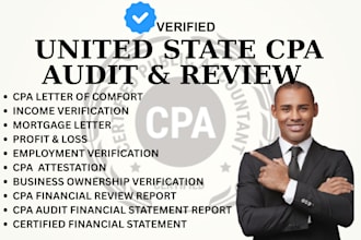 us cpa sign, audit financial statement, review financial statement, cpa letter
