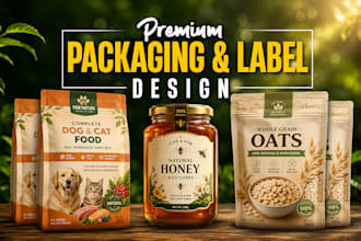 do product packaging design, label design, box, bottle, print ready vector files