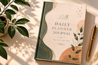 design aesthetic planner, journal and workbook for etsy and KDP