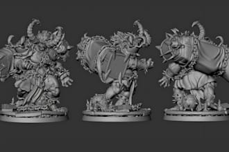 sculpt 3d model, characters, miniature, warharmmer 40k, dnd, action figures