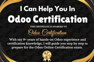 help you in the odoo certification and odoo implementation