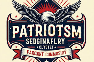 design high quality vintage patriotism logo with fastest delivery