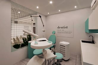 design modern and aesthetic dental clinic interior