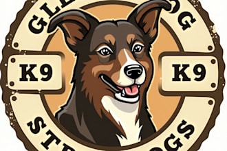 design high quality vintage k9 dog logo for your business