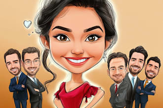 draw amazing cartoon caricature potrait for you