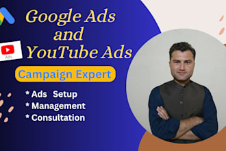 set up and manage google ads, PPC, and youtube ad campaigns