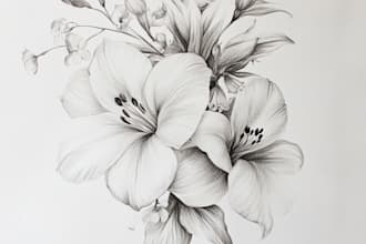 create a realistic botanical drawing