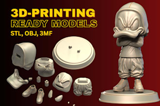 design 3d character or 3d model for 3d printing