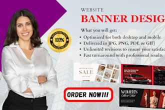 design banner ads, website banner, shopify banner, slide and banner design