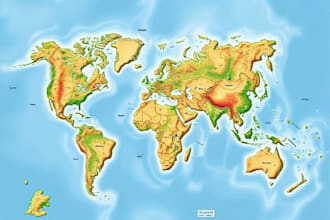 draw beautiful map in vector illustration