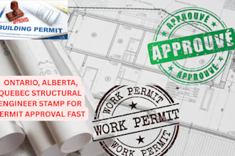 do ontario, alberta, quebec structural engineer stamp for permit approval fast