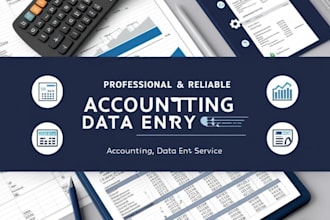 enter financial data for bookkeeping and reports in excel