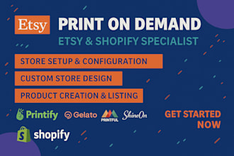 etsy shop, ecwid store, lightspeed, shopify or wix pod printify printfull gelato