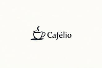 design awesome coffee shop or cup minimalist logo with express delivery