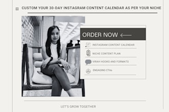 create a 30 day instagram content calendar for your niche