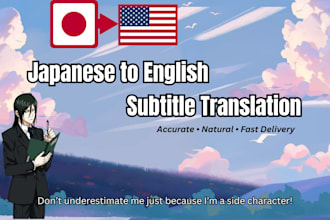 translate japanese to english subtitles for anime or videos