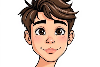 draw realistic face vector cartoon portrait of you