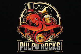 design unique rocks bar logo
