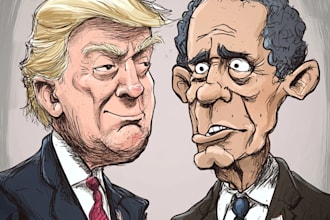 draw a political themed cartoon for you