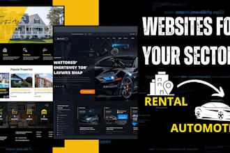 develop a custom car rental or dealership website with booking system