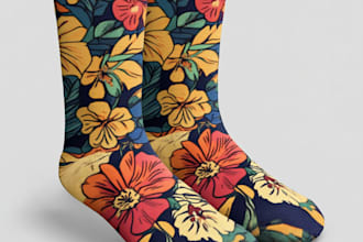 create a custom and unique socks design