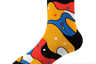 draw unique socks design and custom socks design