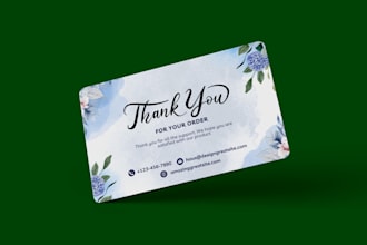 design amazon thank you card or business card rauf4u fiverr
