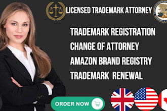 be your US licensed attorney for your trademark registration and patent search