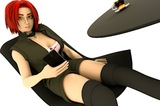 create fully rigged 3d character models for your 3d projects