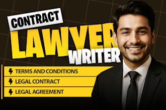 write legal contract, agreement terms and condition, privacy policy