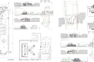 do 2d architectural  planning drawings for commercial buildings,resturants,cafe