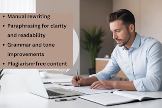 rewrite and paraphrase your content to be unique, clear, and plagiarism free