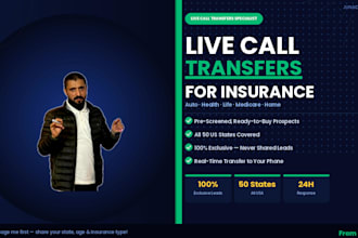 provide live call transfers for auto, health, and life insurance leads