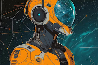 create sci fi character design, sci fi art illustration