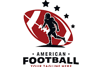 design a modern american football logo with original concept