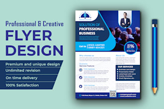 design professional flyer, poster, brochure for your business