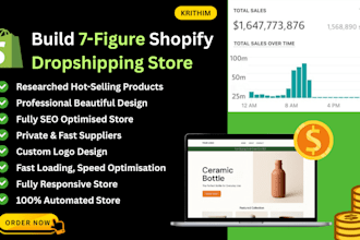 build a high converting shopify dropshipping website or store for passive income