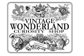 draw vintage gift shop logo for your business