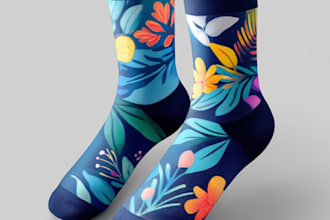 draw beautiful socks design for you