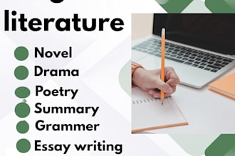 write english literature and linguistics work