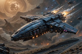 make best sci fi art spaceship or any vehicle design for you