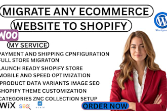 migrate wix woocommerce wordpress mangento weebly to shopify
