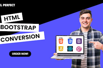 design creative web and mobile site using html5, css3 and bootstrap 5