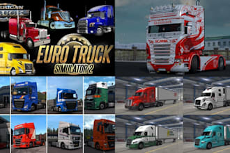 make custom trailer, liveries, trucks, custom ets2 mod, ats mod, ets skin, track