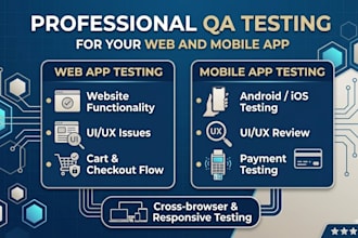 do qa manual testing for websites, apps, and software with bug reports