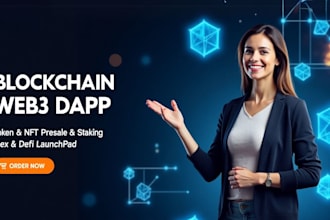 build web3 dapp defi dex staking launchpad and blockchain