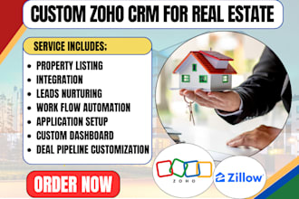 setup custom zoho CRM sales pipeline fully optimized for real estate firm