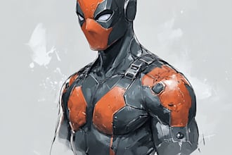 do concept art superhero character for comics cartoon