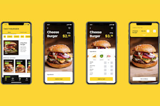 develop pizza delivery app, burger delivery app, food delivery app