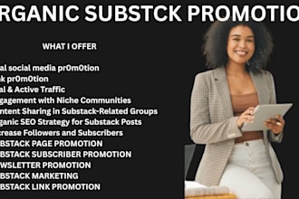 advertise also promote your substack page, link to boost your followers